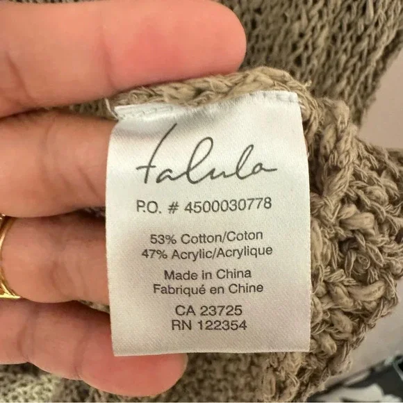 Aritzia Talula Asymmetrical Open Knit Sweater Women Size S - Picture 5 of 10